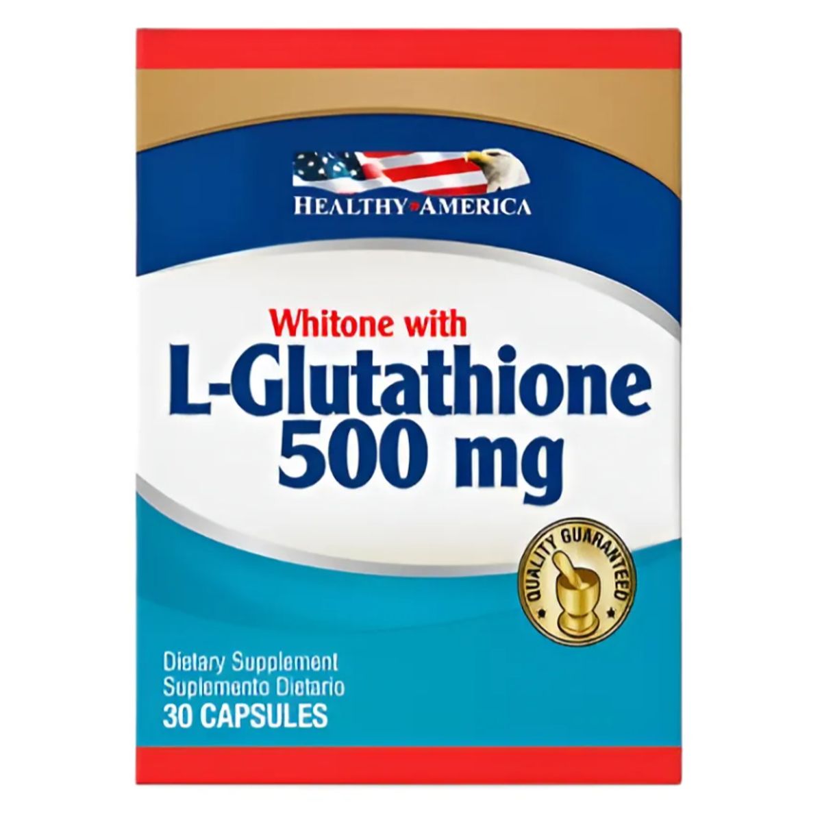 HEALTHY AMERICA - L-GLUTAMINA 500MG X 30 CAPSULAS WHITONE WITH