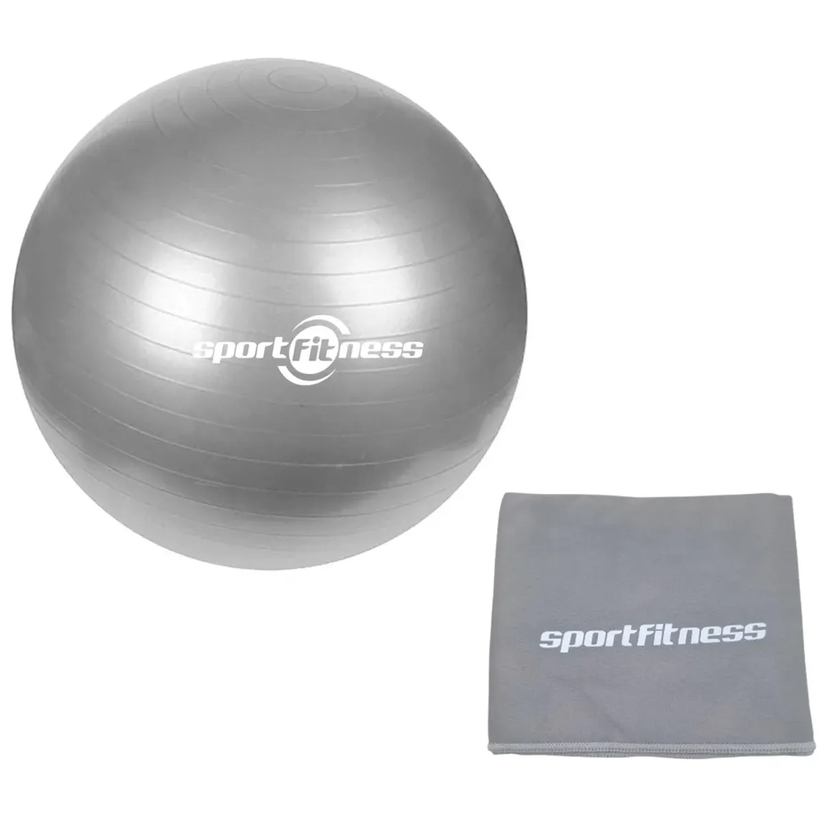 SPORTFITNESS - Pelota 65cm + Toalla Microfibra Wicking Sportfitness Yoga