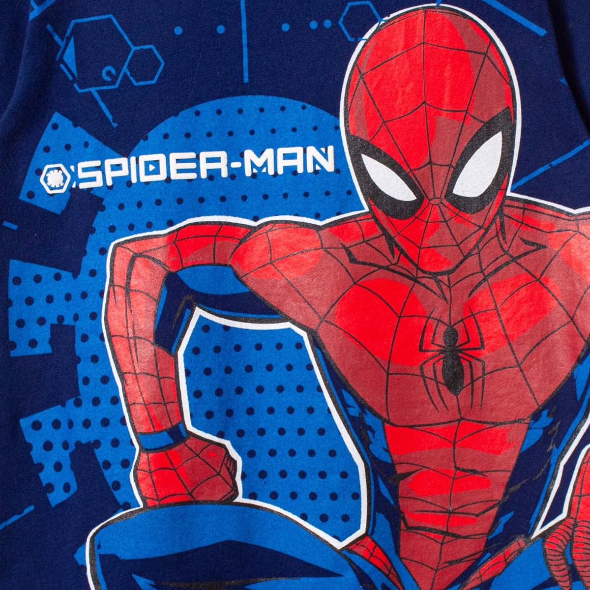 MARVEL - Camiseta de Spider-man manga corta azul para niño