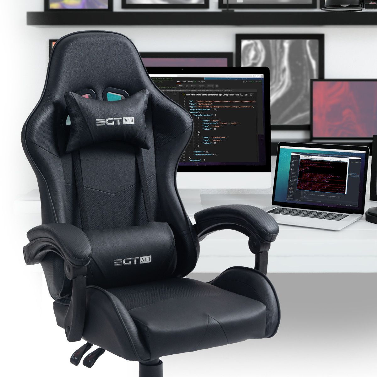 EGTAIR - Silla Gamer Escritorio EGTAIR Zeus S03 Cuero PU en Negro