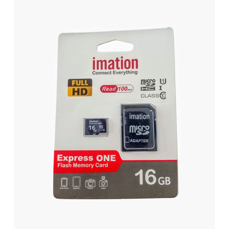 GENERICO - Memoria MicroSD Imation 16GB Clase 10 + Adaptador SD