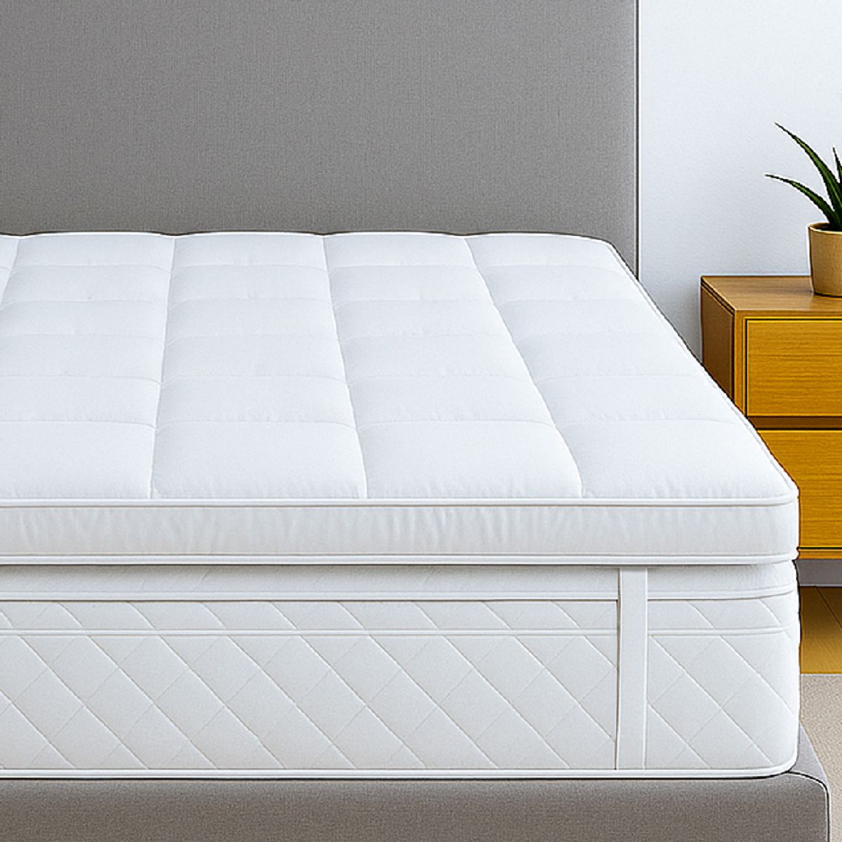 PLUMA LUNA - Sobre colchon - Mattress topper - Pillow - Sencillo 100x190x6cm