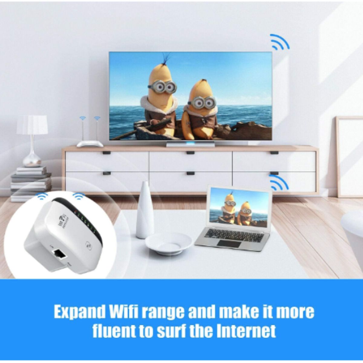 GENERICO - Repetidor WiFi Para Extender Cobertura Con Instalación Rápida
