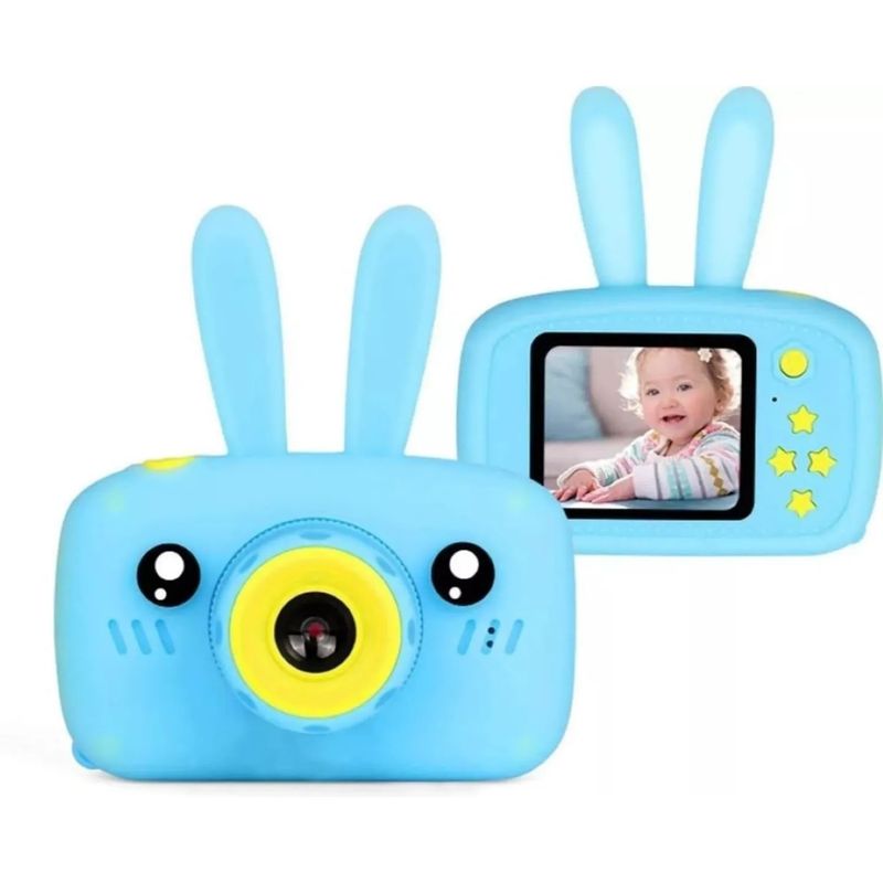 GENERICO - Mini Cámara Digital para Niños 1080P  Diseño Conejito azul