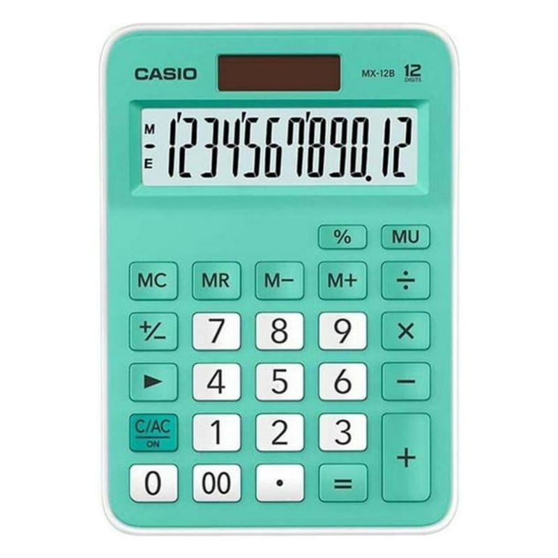 GENERICO - Calculadora Casio Original MX-12B De Escritorio Turquesa