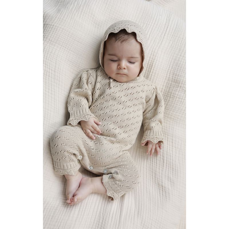 BABY SAMUU - Enterizo tejido con gorro - Spring time