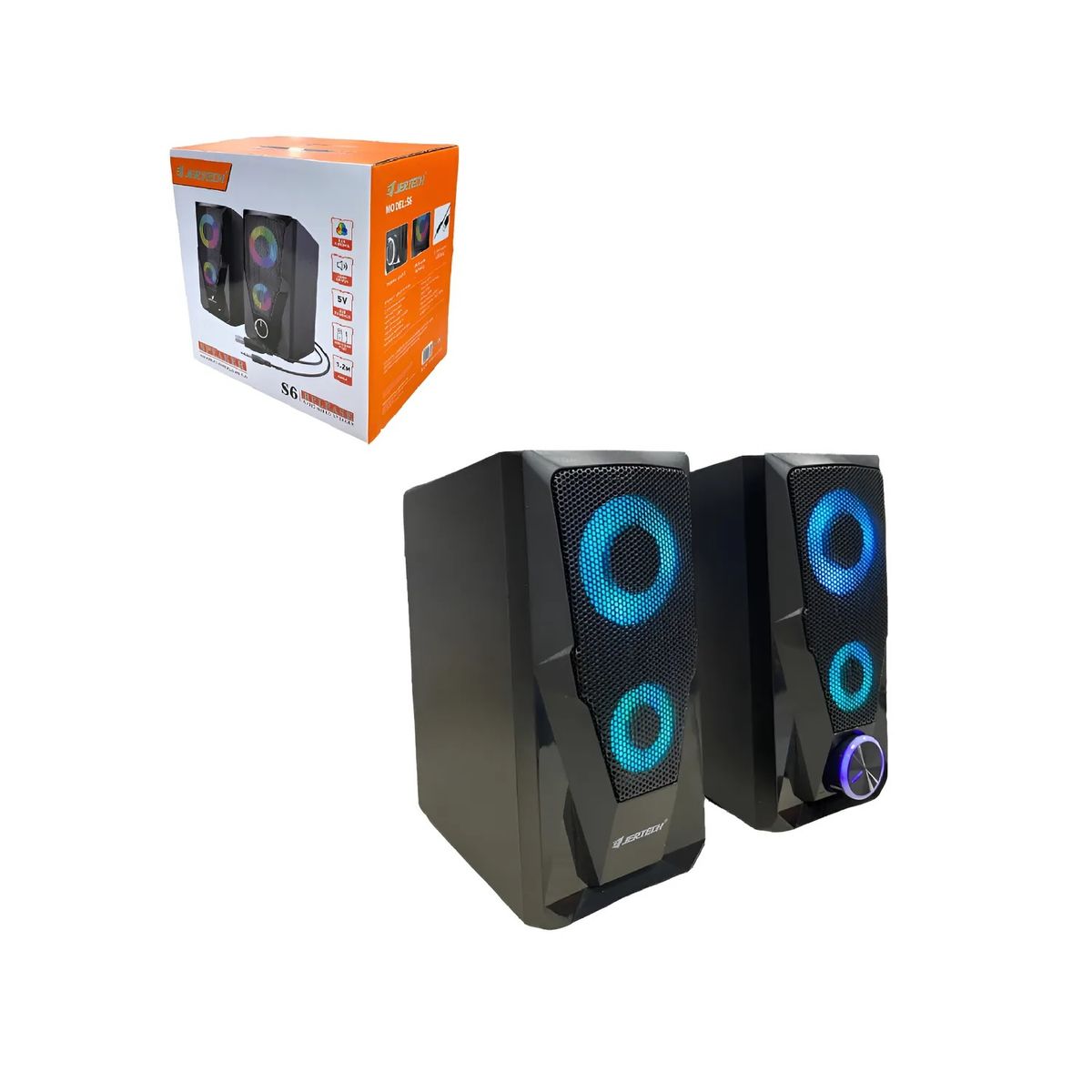 GENERICO - Parlantes Rgb Jertech S6 Para Pc Compurador Gamer L09