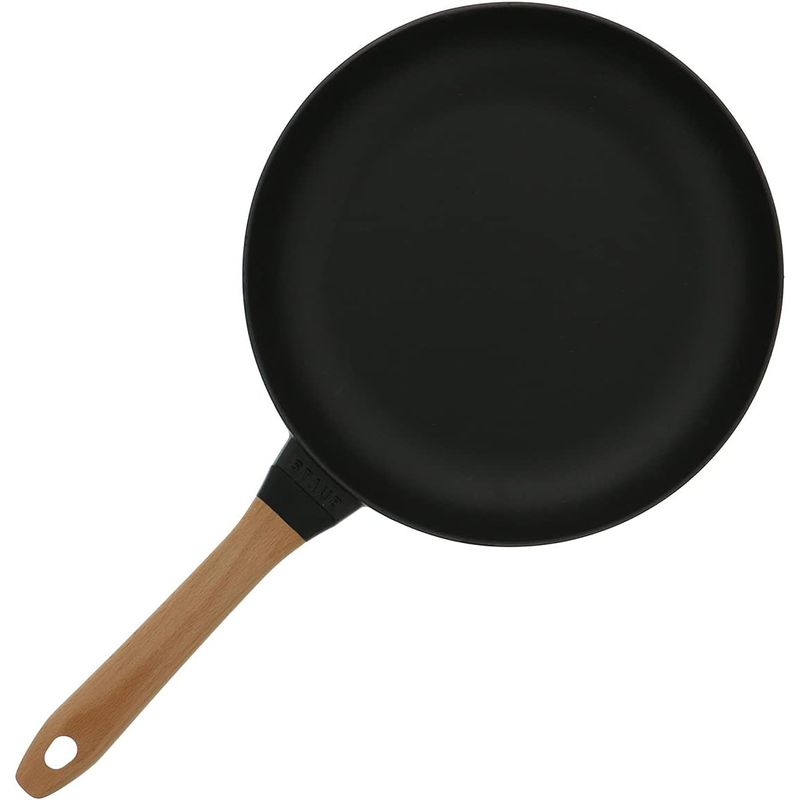 STAUB - Staub - Sartén de Hierro Fundido Mango de Madera Negro Mate
