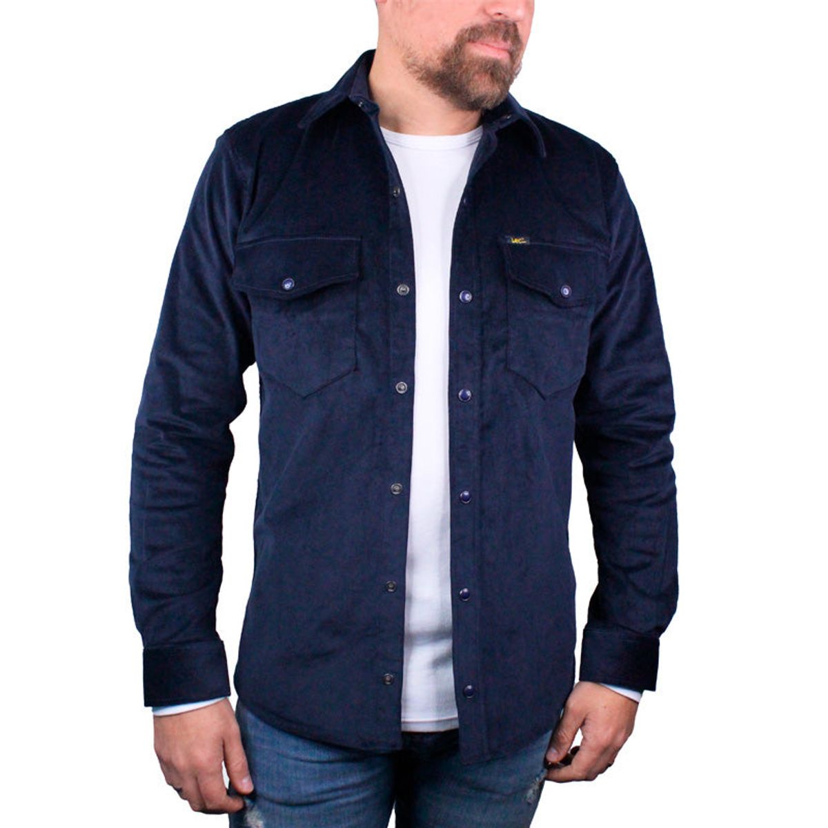 LEC LEE - Camisa en Pana para Hombre Lec Lee - Azul Azul oscuroM