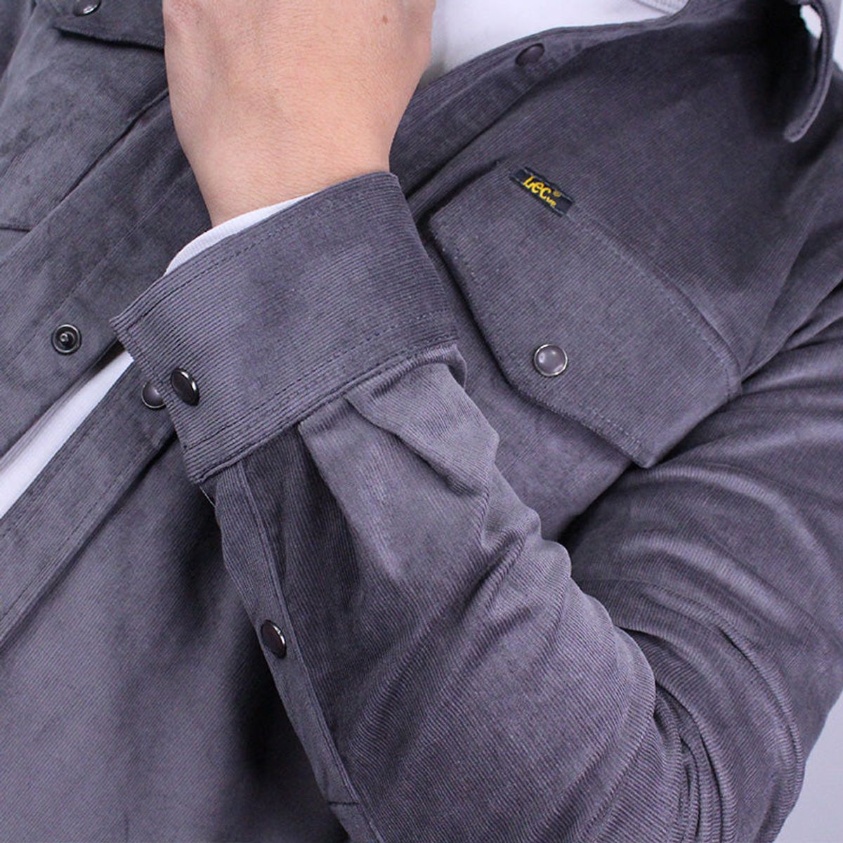 LEC LEE - Camisa en Pana para Hombre Lec Lee - Gris Oscuro Gris oscuroM