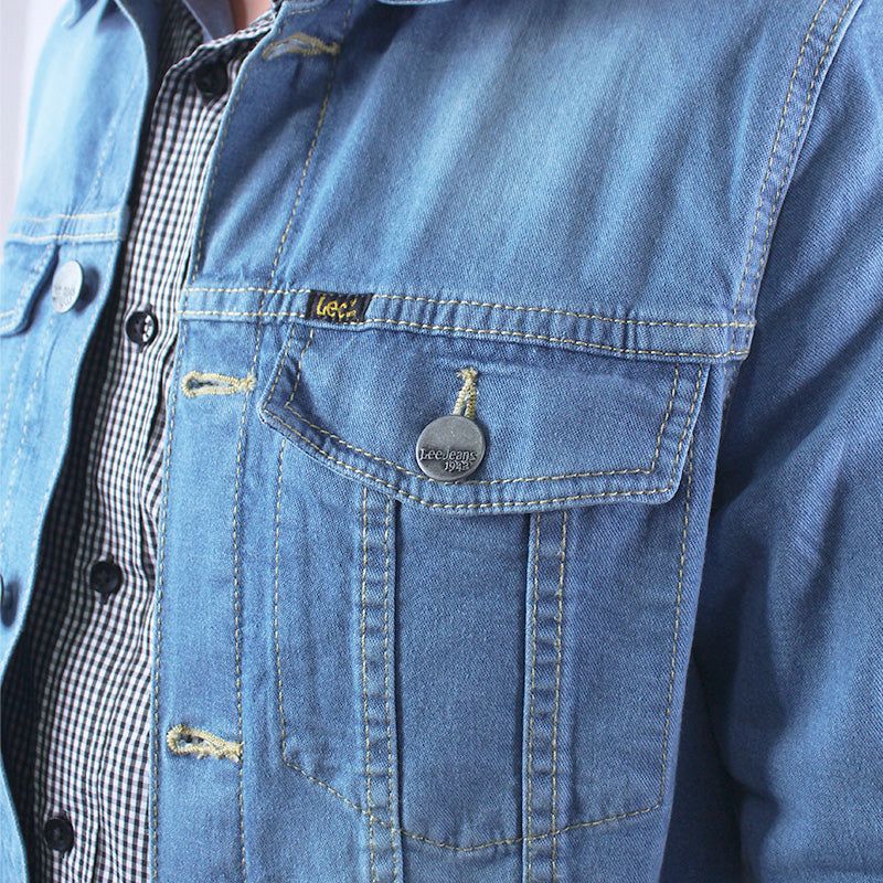 LEC LEE - Chaqueta En Denim Clsica Renovada Lec Lee ndigo Claro XLÍndigo Claro