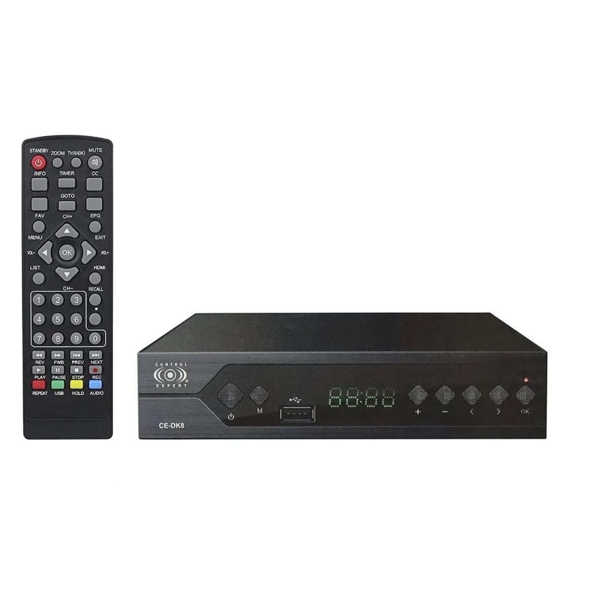 SKY - Decodificador Tv Digital Metal Convertidor Botones Usb Hdmi e