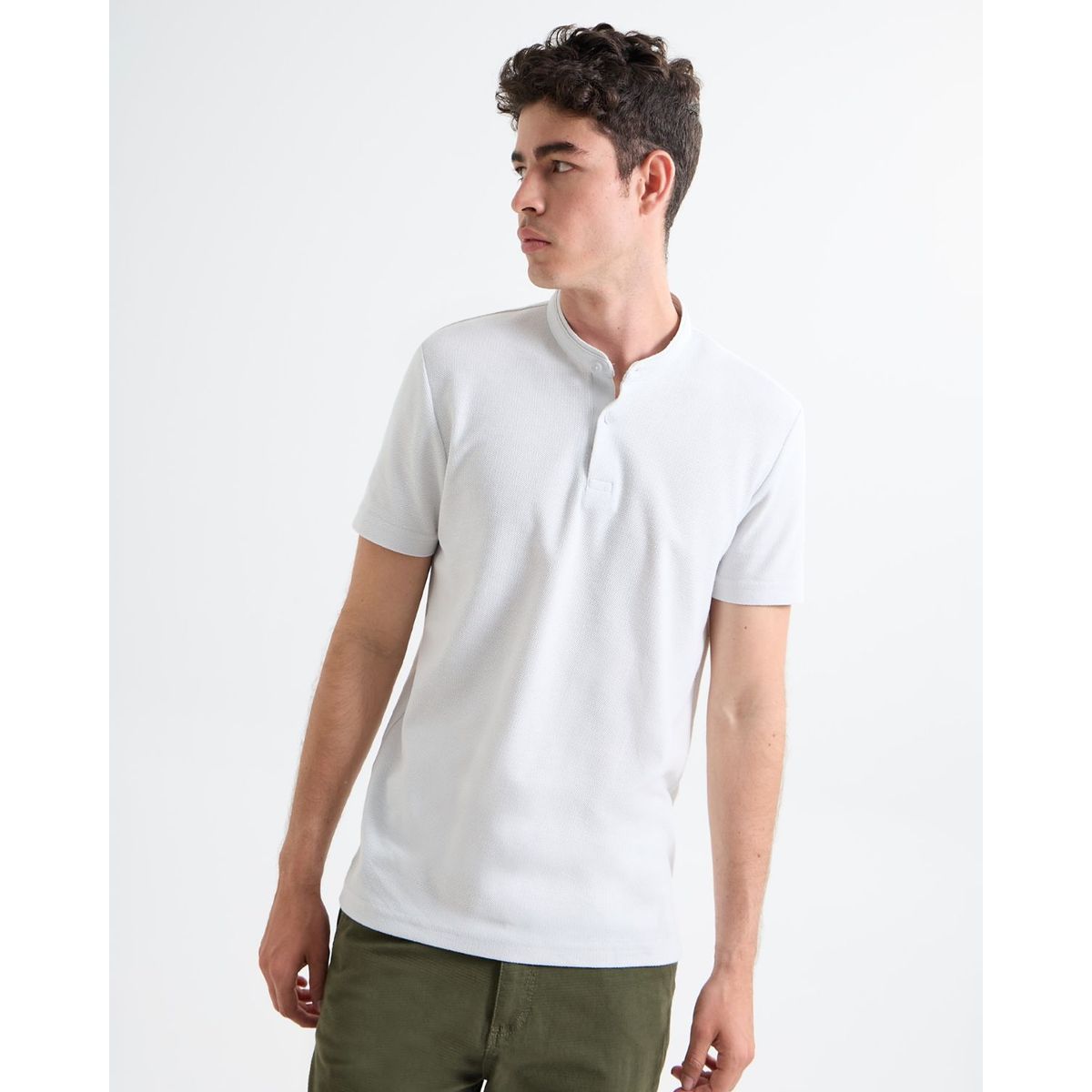 SEVEN SEVEN - Polo Para Hombre Cuello Mao  Color Gris Claro Marca Seven Seven #45110877