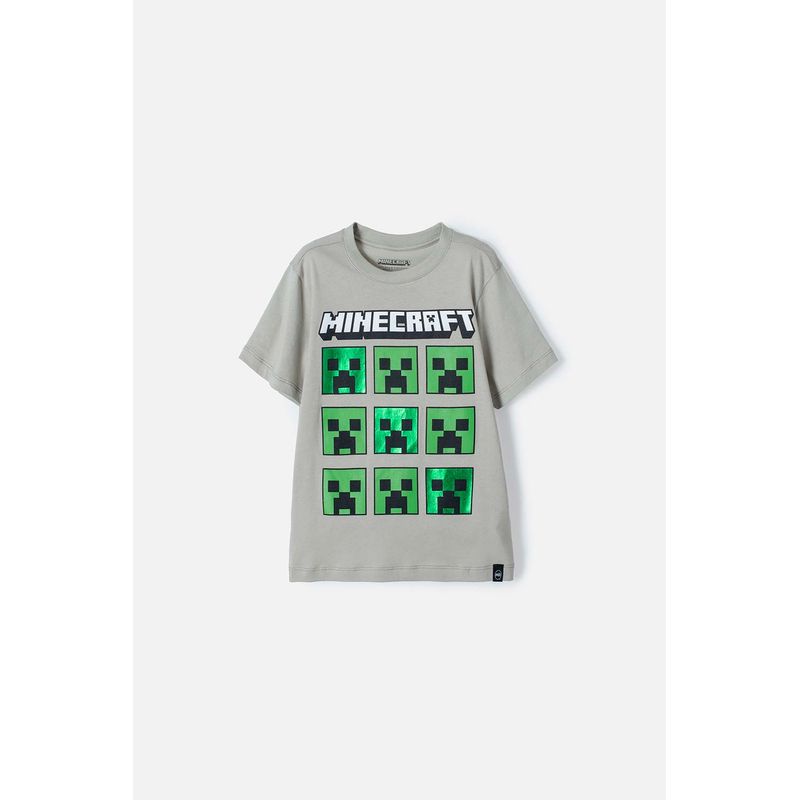 MINECRAFT - Camiseta de Minecraft verde manga corta para niño