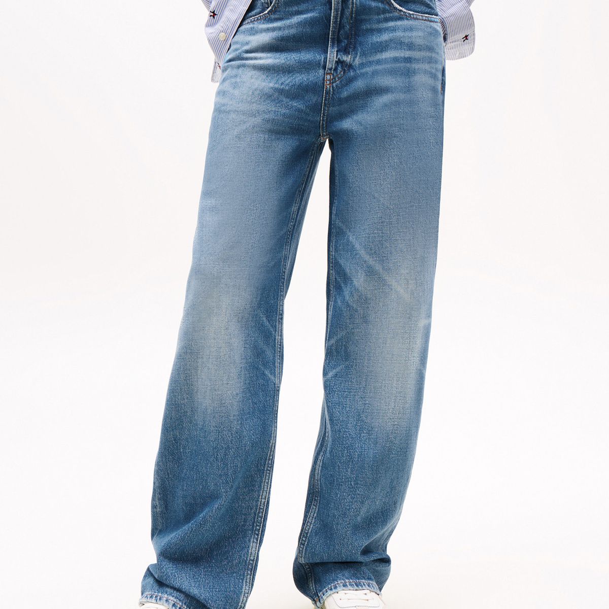 TOMMY HILFIGER - Jeans azul Tommy Girl amplios de talle bajo Tommy Jeans