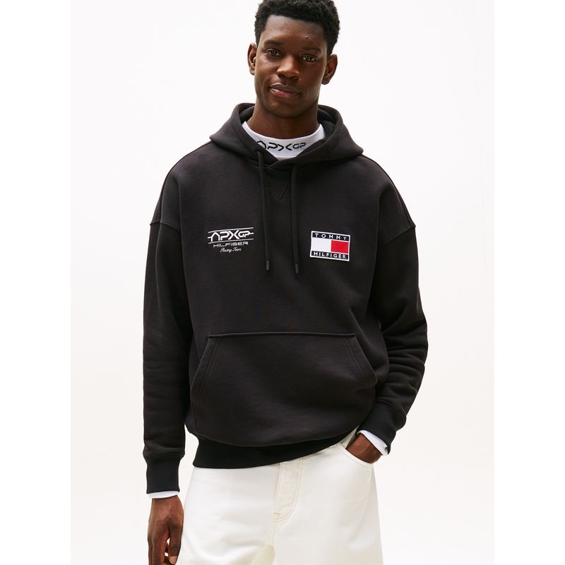 TOMMY HILFIGER - Buzo negro con capota colección APXGP Tommy Hilfiger
