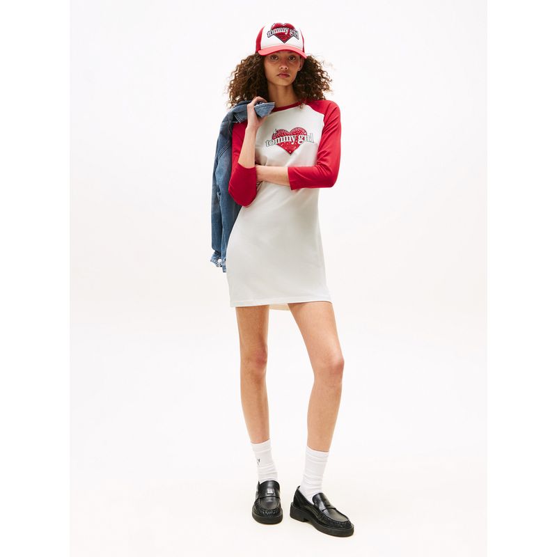 TOMMY HILFIGER - Minivestido multicolor Tommy Girl de corte slim Tommy Jeans