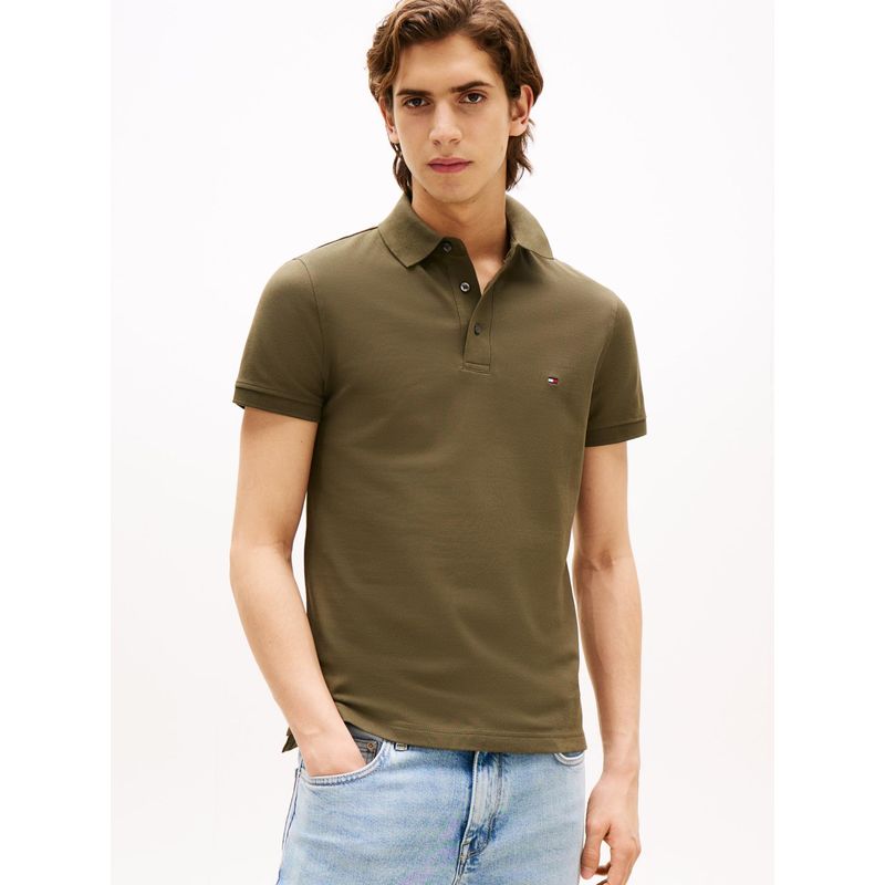 TOMMY HILFIGER - Polo verde slim 1985 Tommy Hilfiger