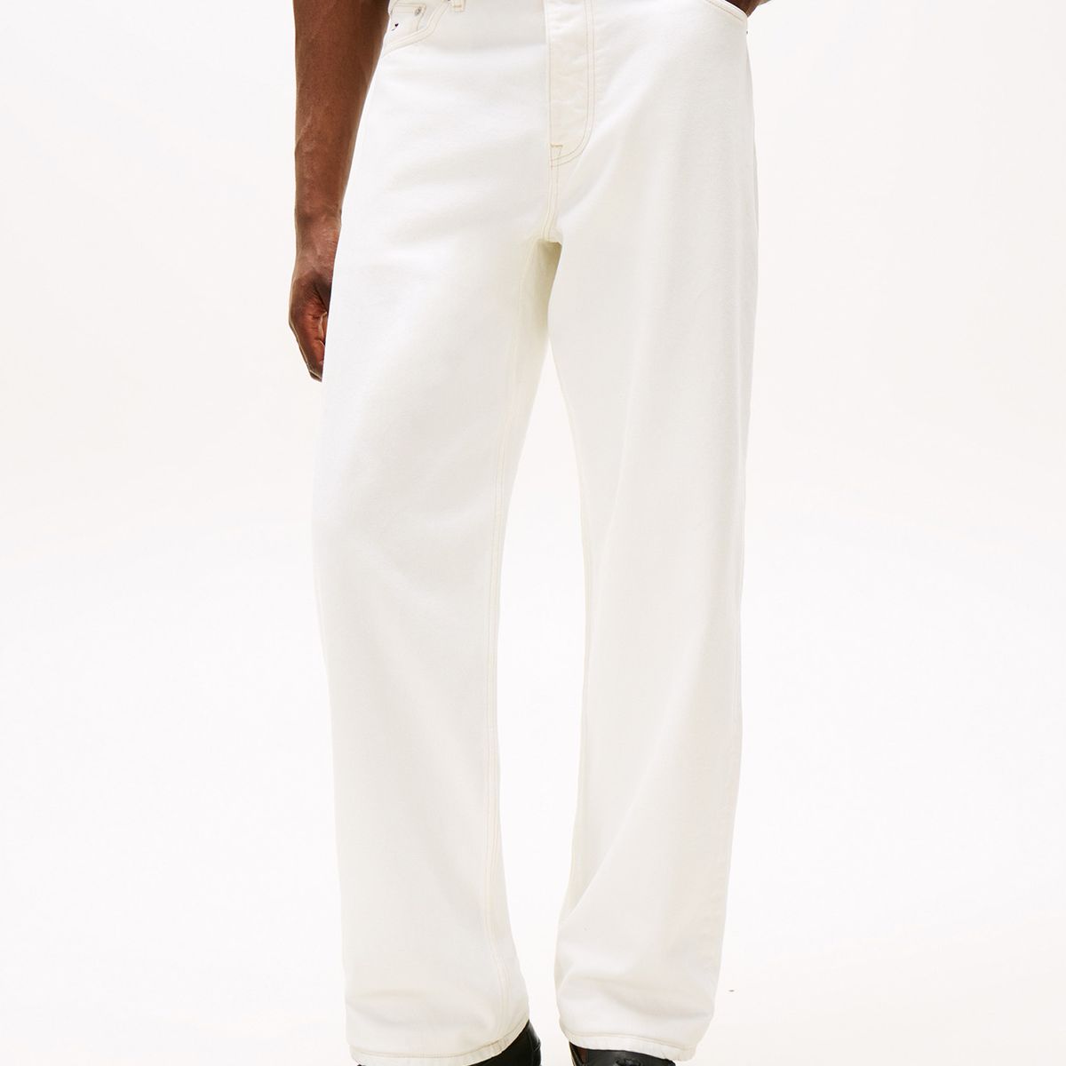 TOMMY HILFIGER - Jeans blanco amplios de pierna recta colección APXGP Tommy Hilfiger