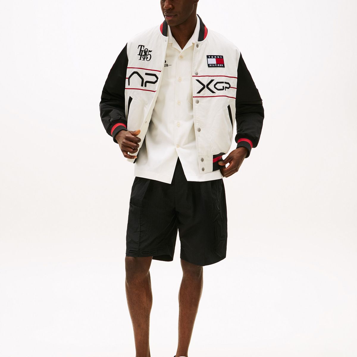 TOMMY HILFIGER - Bermudas negro con logo colección APXGP Tommy Hilfiger