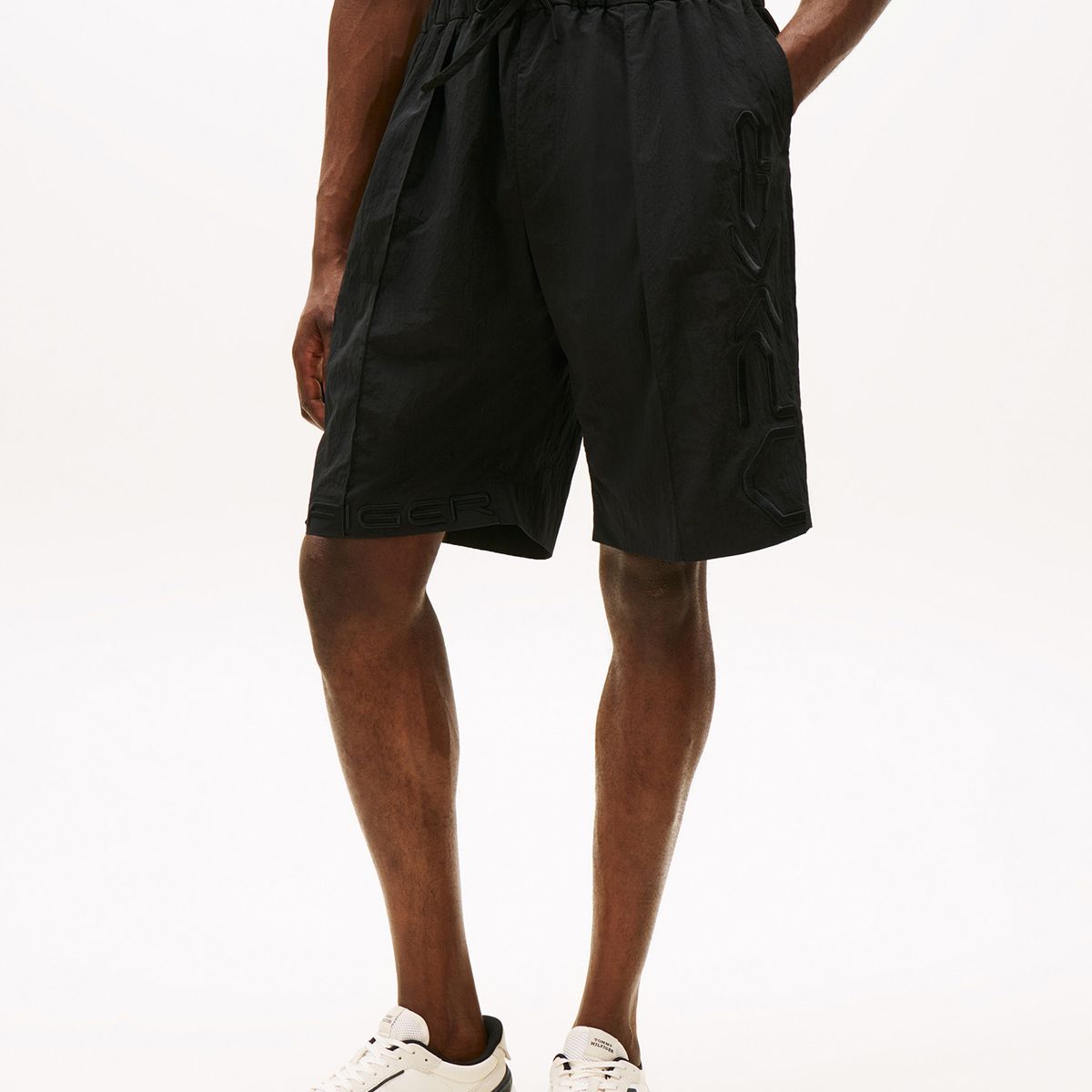 TOMMY HILFIGER - Bermudas negro con logo colección APXGP Tommy Hilfiger