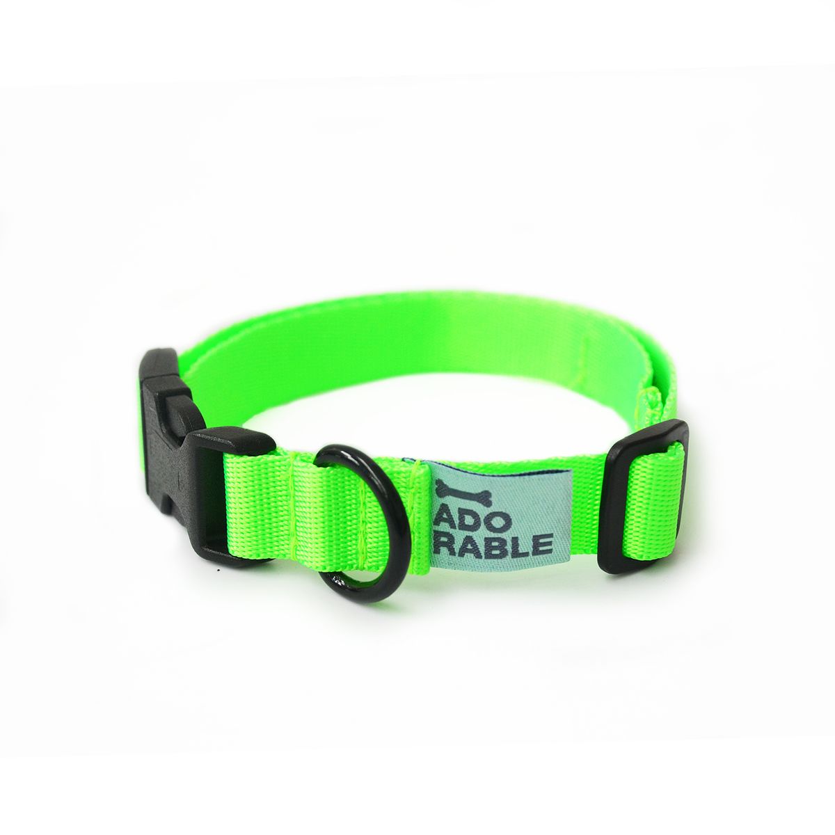 WAWAW - Collar S unicolor adorable verde neón