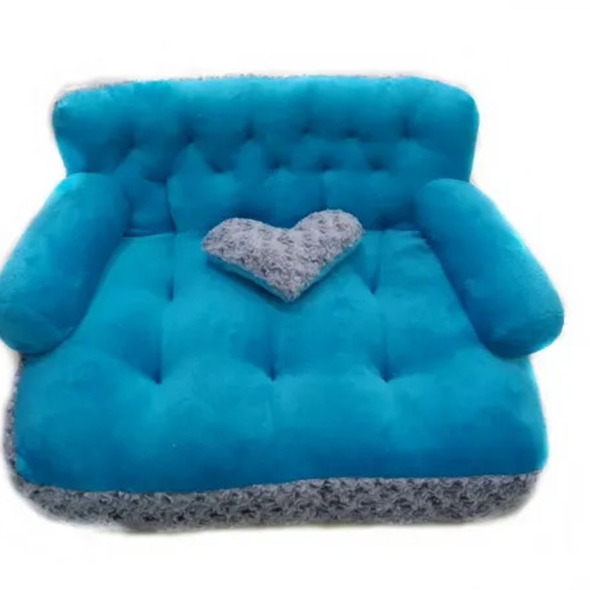 GENERICO - Cama Tipo Sofá Azul para Mascotas
