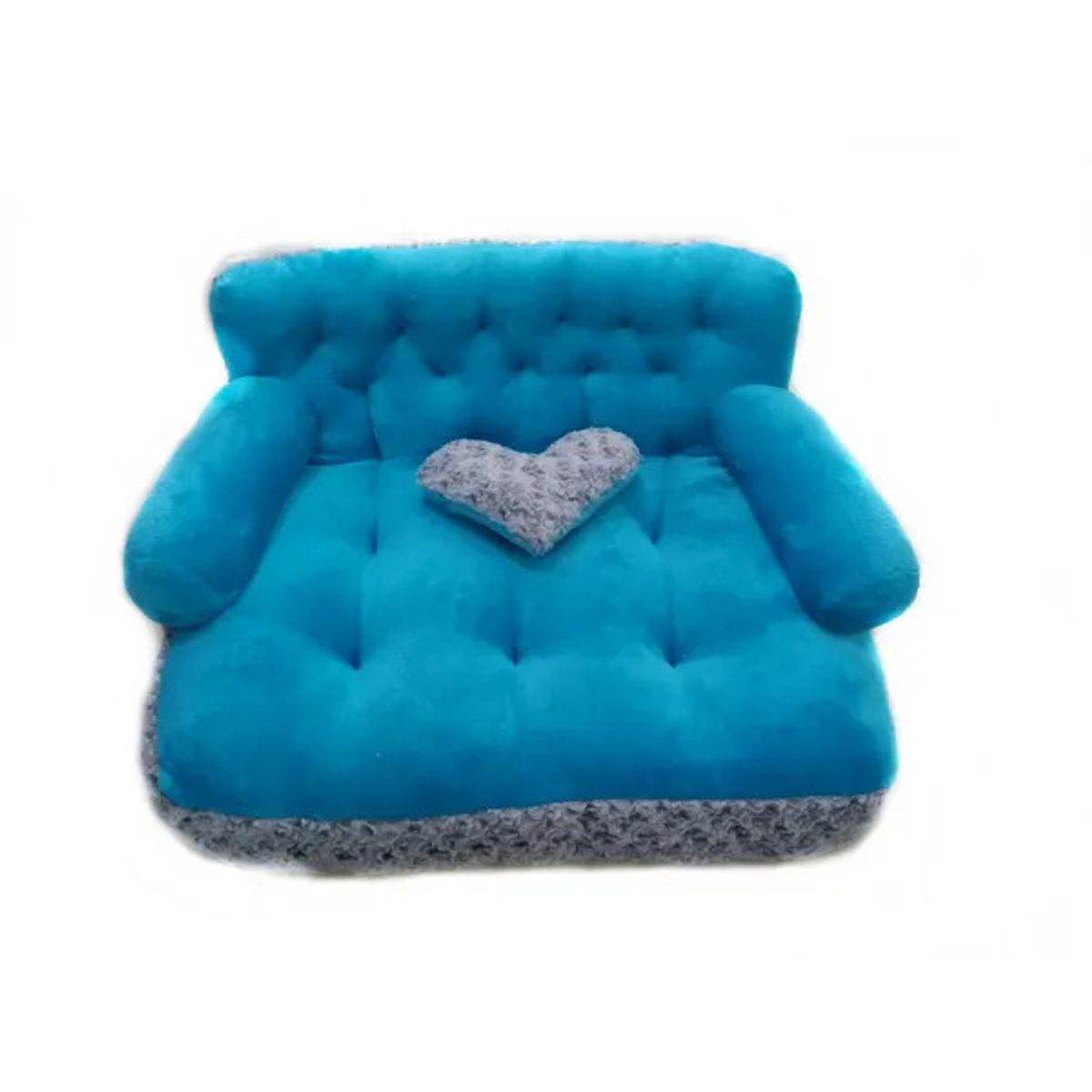 GENERICO - Cama Tipo Sofá Azul para Mascotas