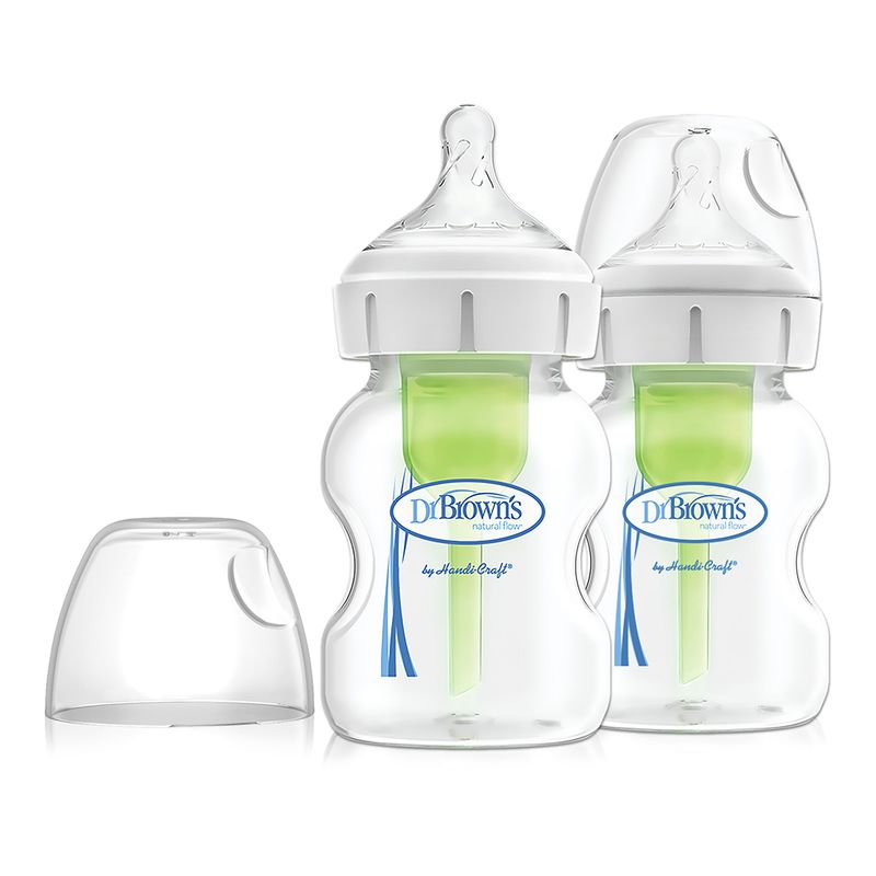 DR BROWNS - Set 2 Biberones 5 Oz Boca Ancha Options+ Teteros Dr. Browns