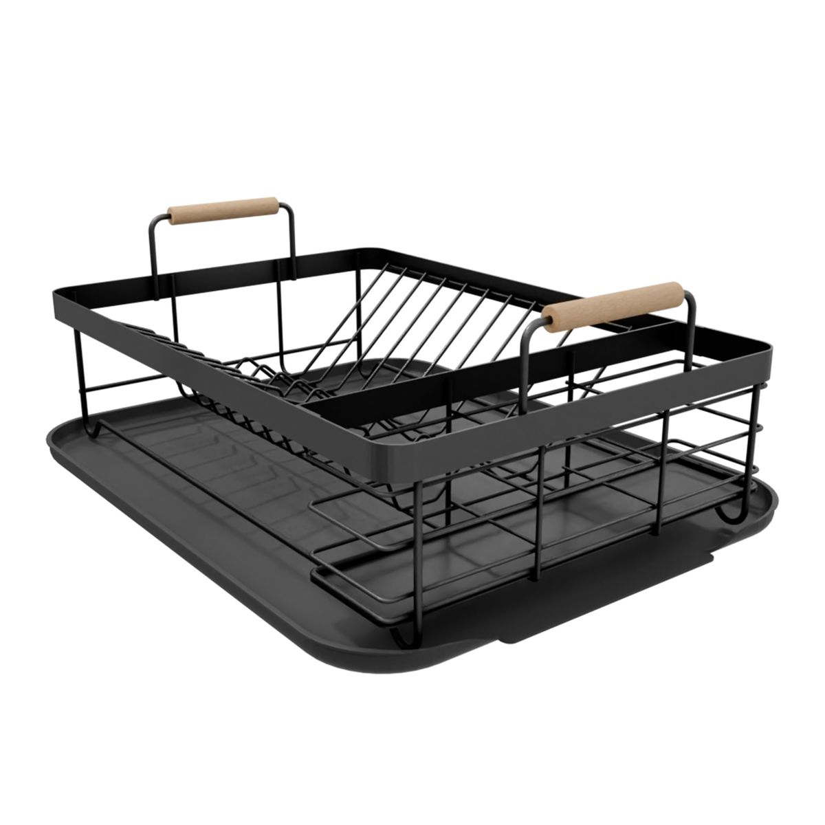 REJIPLAS - Escurridor cuadrado terum pintado negro