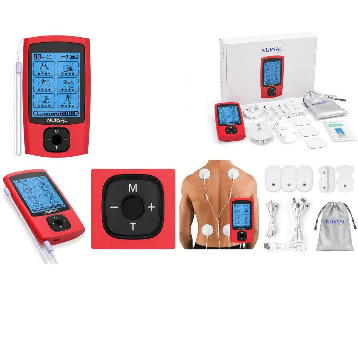 TENS - Nursal 24 Modos Estimulador Muscular Terapia Alivio Dolor