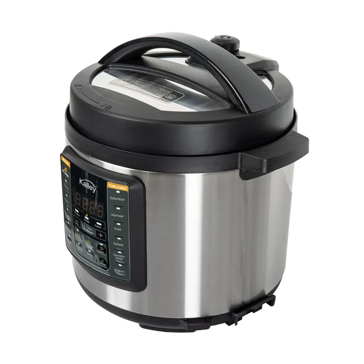 KALLEY - Olla Multifuncional Kalley Plateada de 5.5 Litros K-OMP