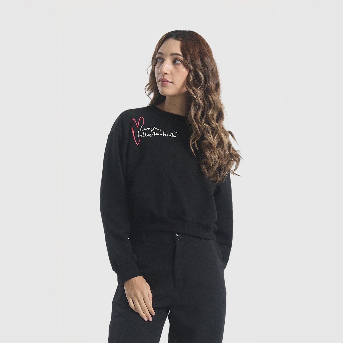 JULIANA SANCHEZ - Buzo Corazón - Negro