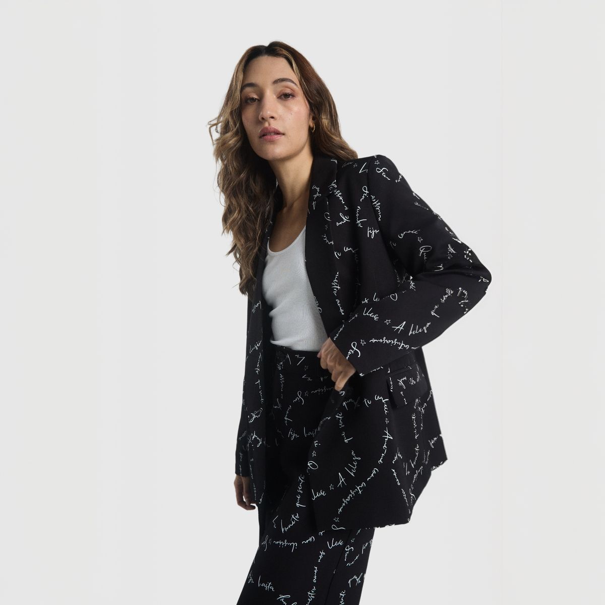 JULIANA SANCHEZ - Blazer Nuestros corazones - Negro