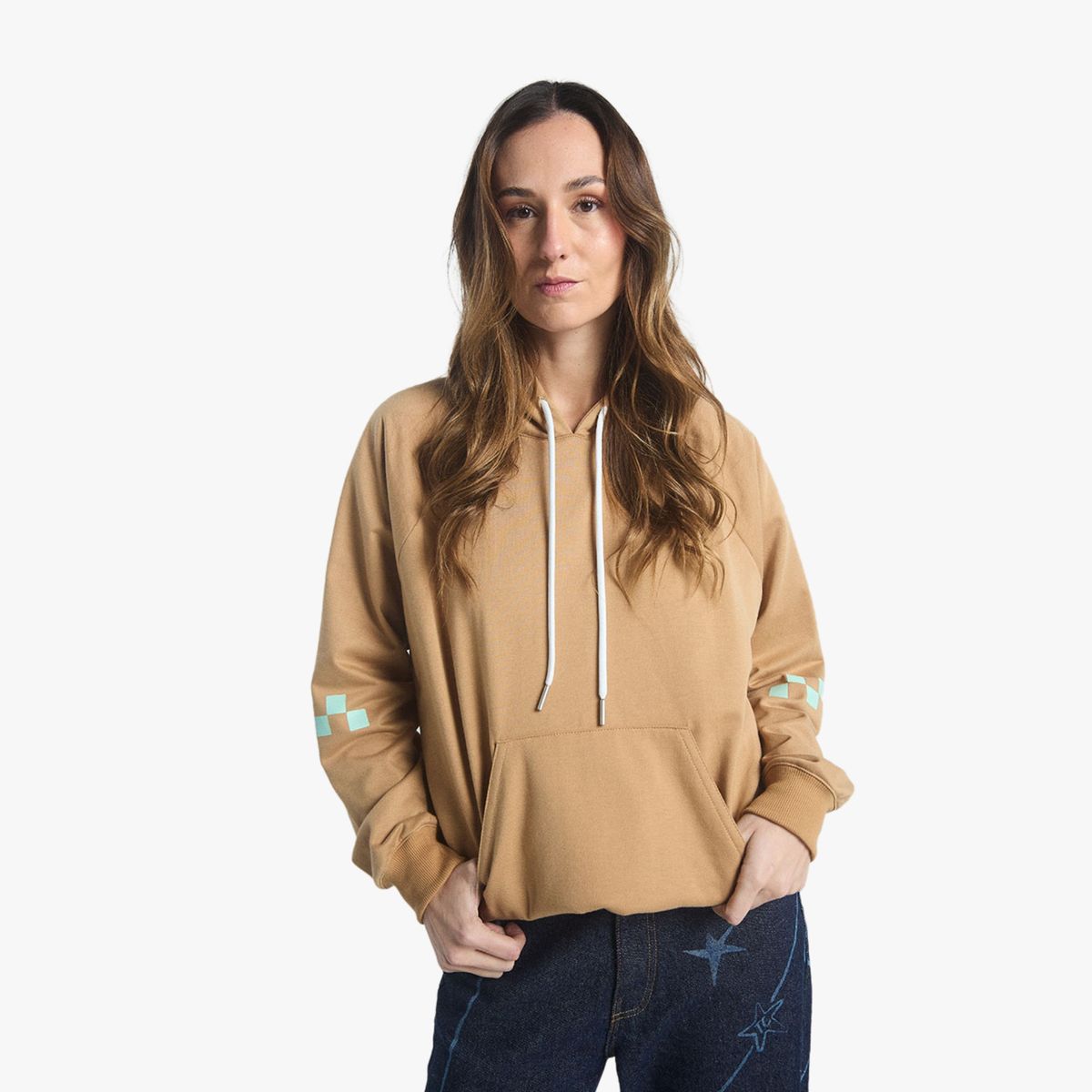 JULIANA SANCHEZ - Buzo Corazón en llamas - Café