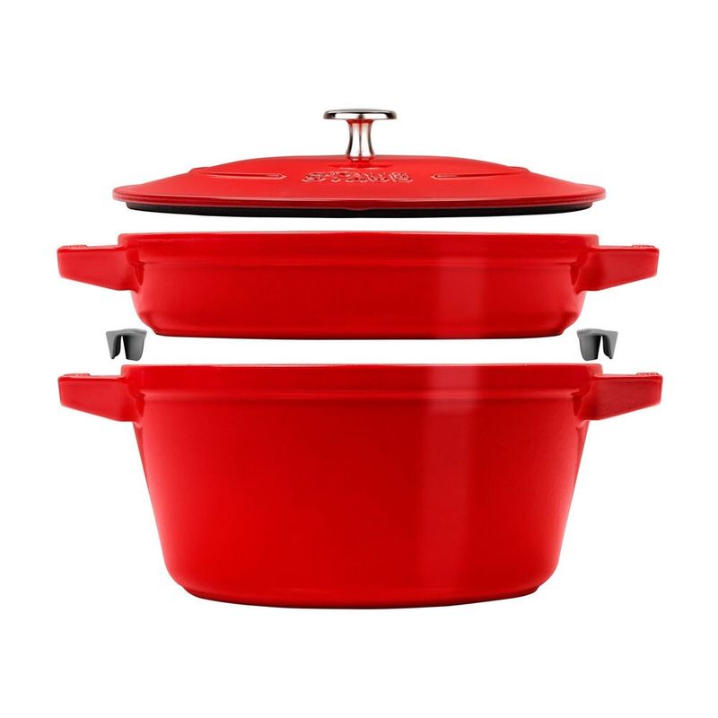 GENERICO - Staub - Juego de 2 utensilios de cocina Cocotte, Cherry