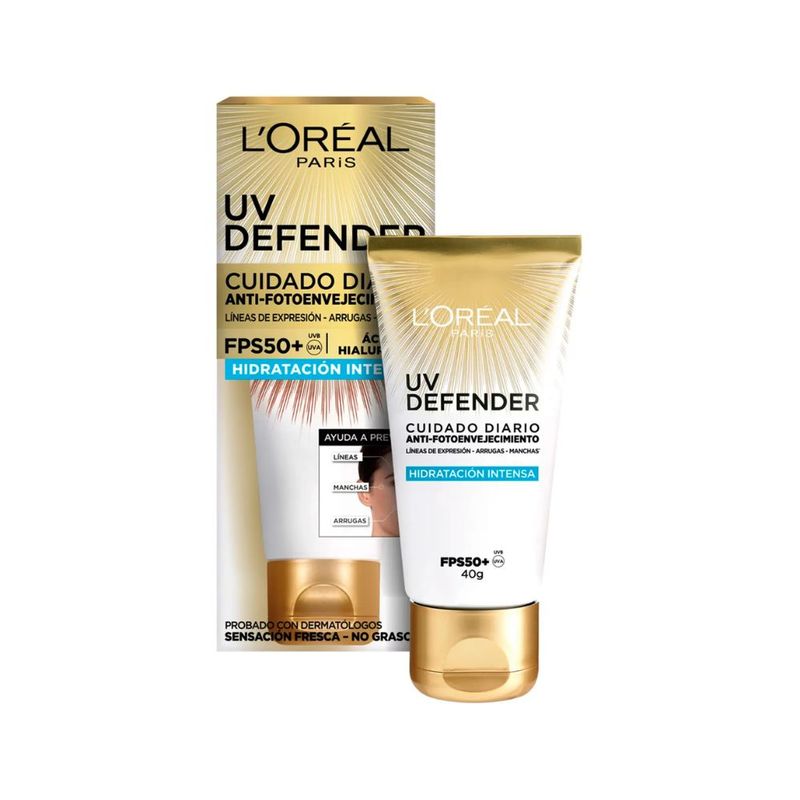 LOREAL PARIS - Loreal Paris UV Defender Protector Solar Anti-Fotoenvejecimiento 40g