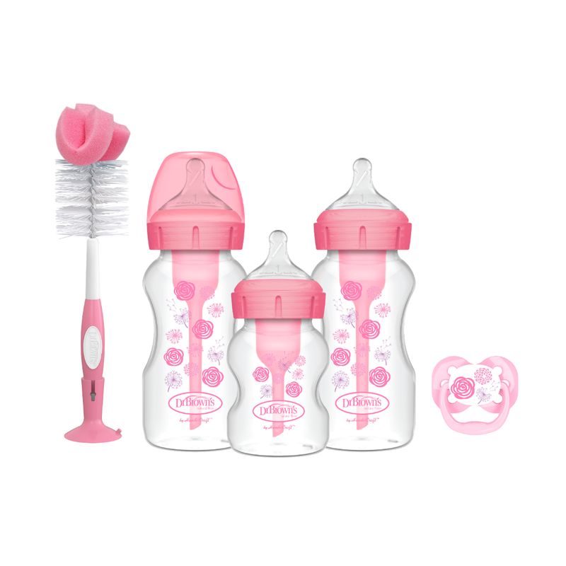 DR BROWNS - Set Regalo Teteros Anti Colico Dr Browns Option+ Rosado Ba