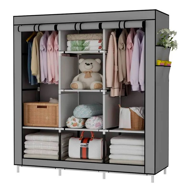 GENERICO - Armario Closet Portatil Desarmable 3 Espacios