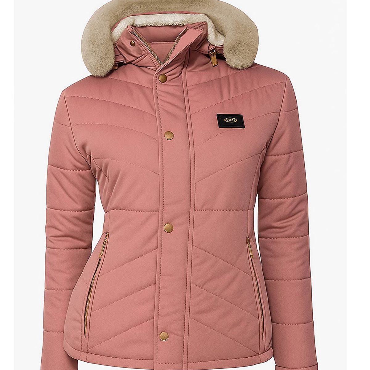 MODA EN CIRCUITO - Chaqueta Impermeable para Mujer Forrada en Ovejero