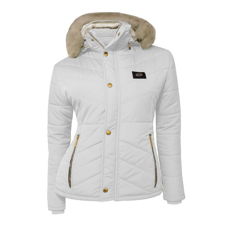 MODA EN CIRCUITO - Chaqueta Impermeable para Mujer Forrada en Ovejero