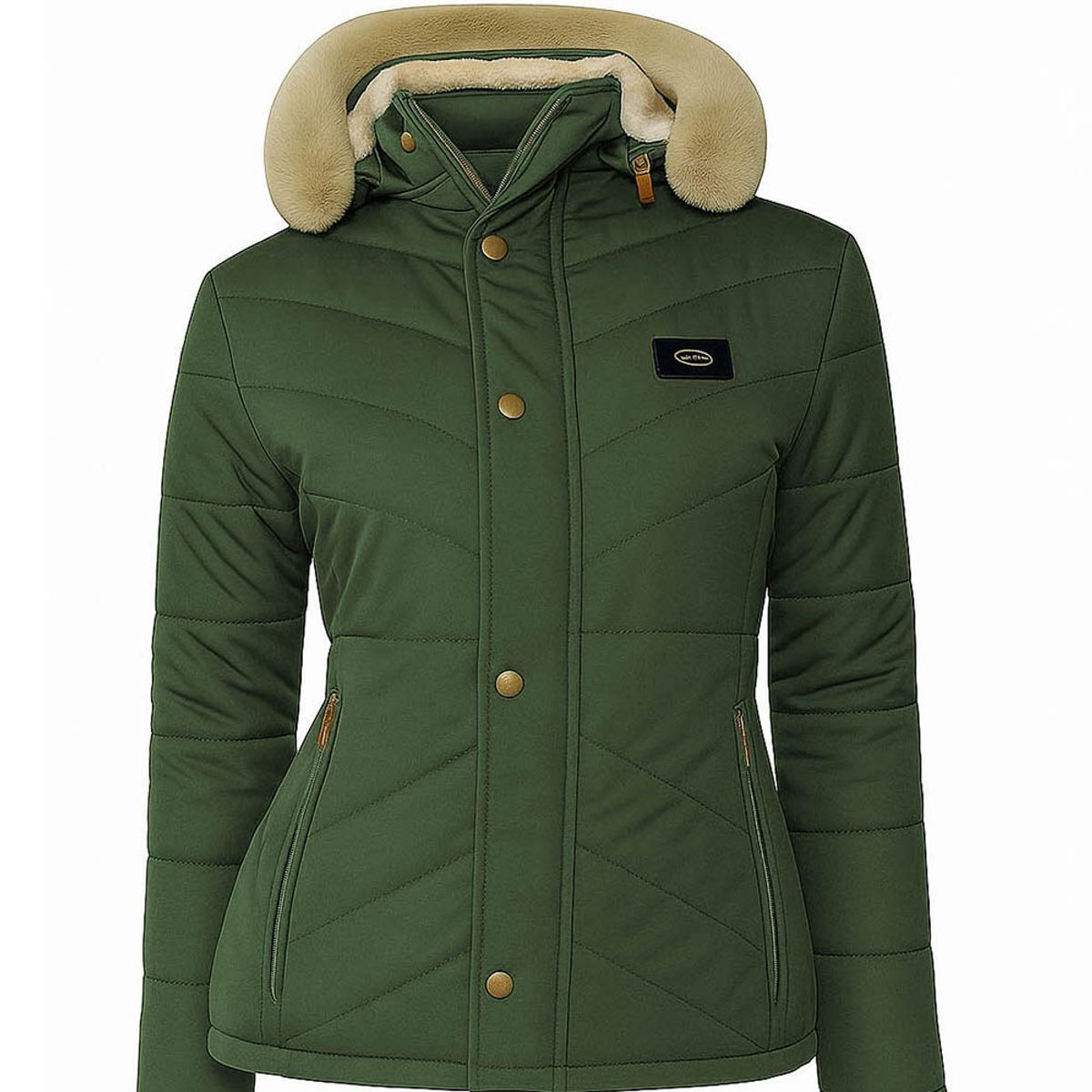 MODA EN CIRCUITO - Chaqueta Impermeable para Mujer Forrada en Ovejero