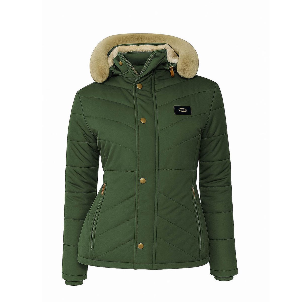 MODA EN CIRCUITO - Chaqueta Impermeable para Mujer Forrada en Ovejero