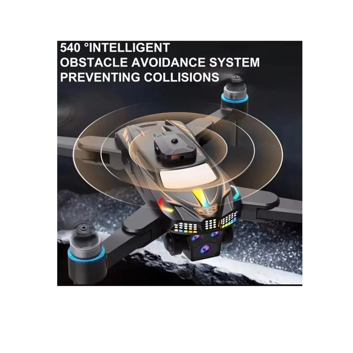 GENERICO - Mini Dron W1 Max Con Funda Luces Evita Obstáculos Hd