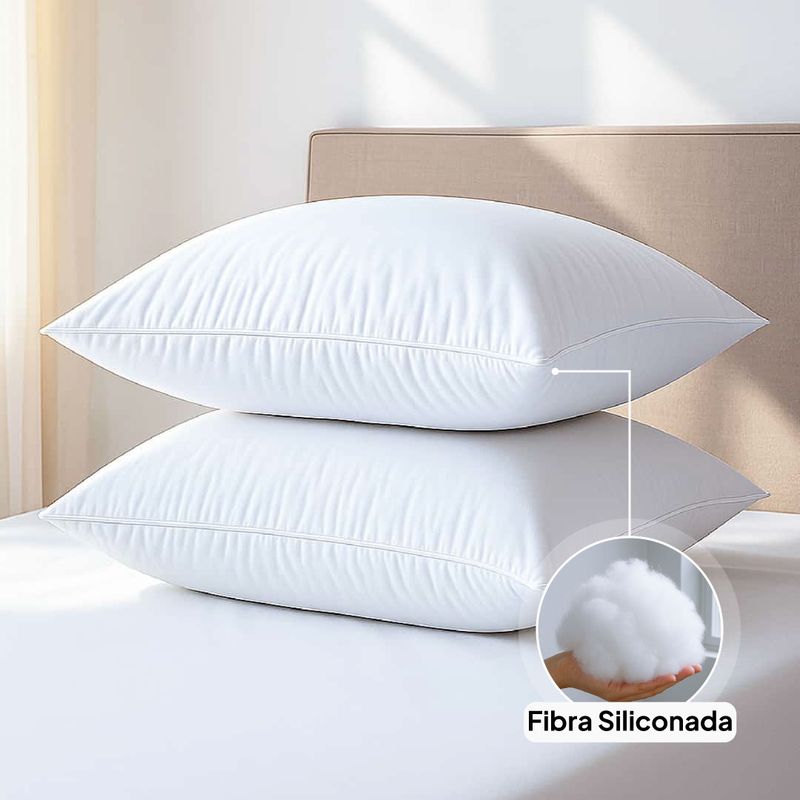 PLUMA LUNA - Almohada Hotelera sintetica king  50X80 Firme