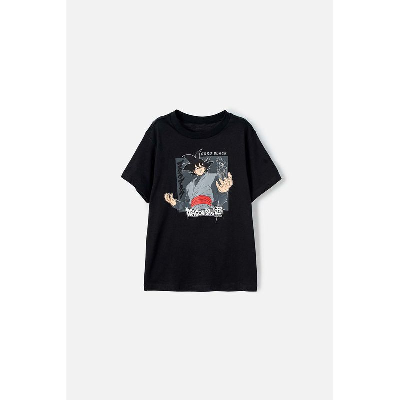 DRAGON BALL - Camiseta de Dragon Ball manga corta negra para niño