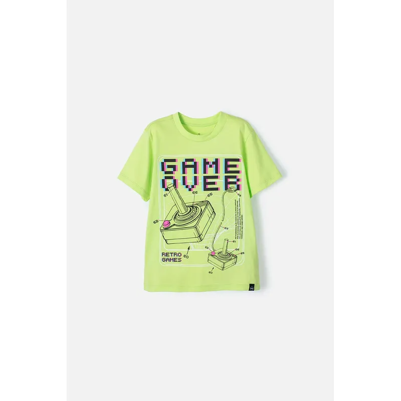MIC - Camiseta Mic verde limón manga corta para niño