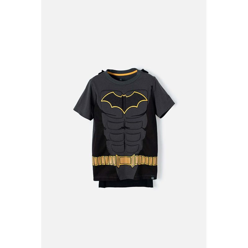 DC COMICS - Camiseta de Batman manga corta con capa removible