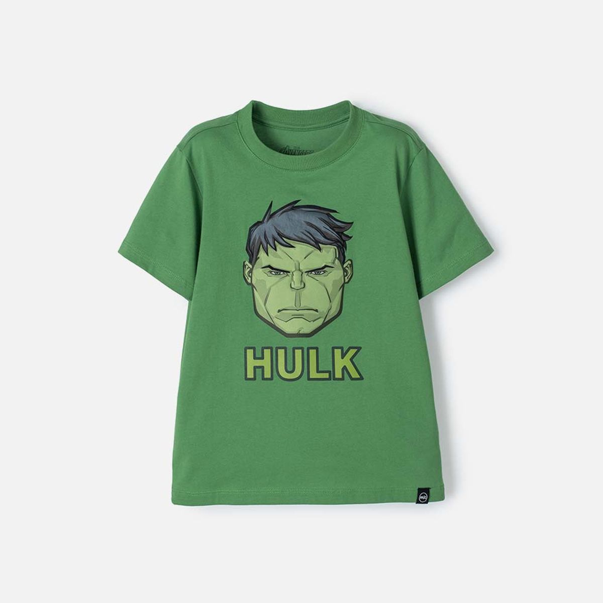 MARVEL - Camiseta de Hulk manga corta verde para niño