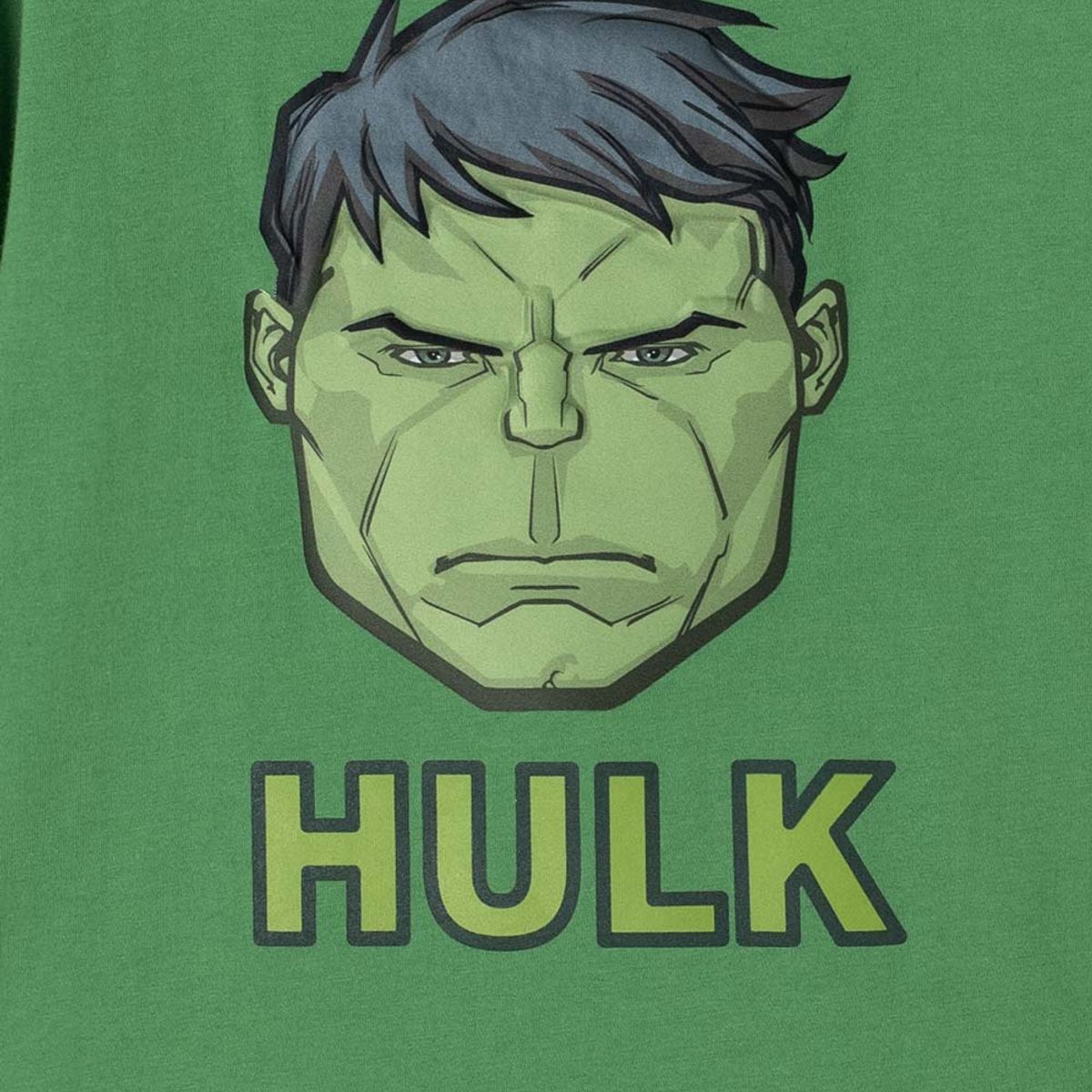 MARVEL - Camiseta de Hulk manga corta verde para niño
